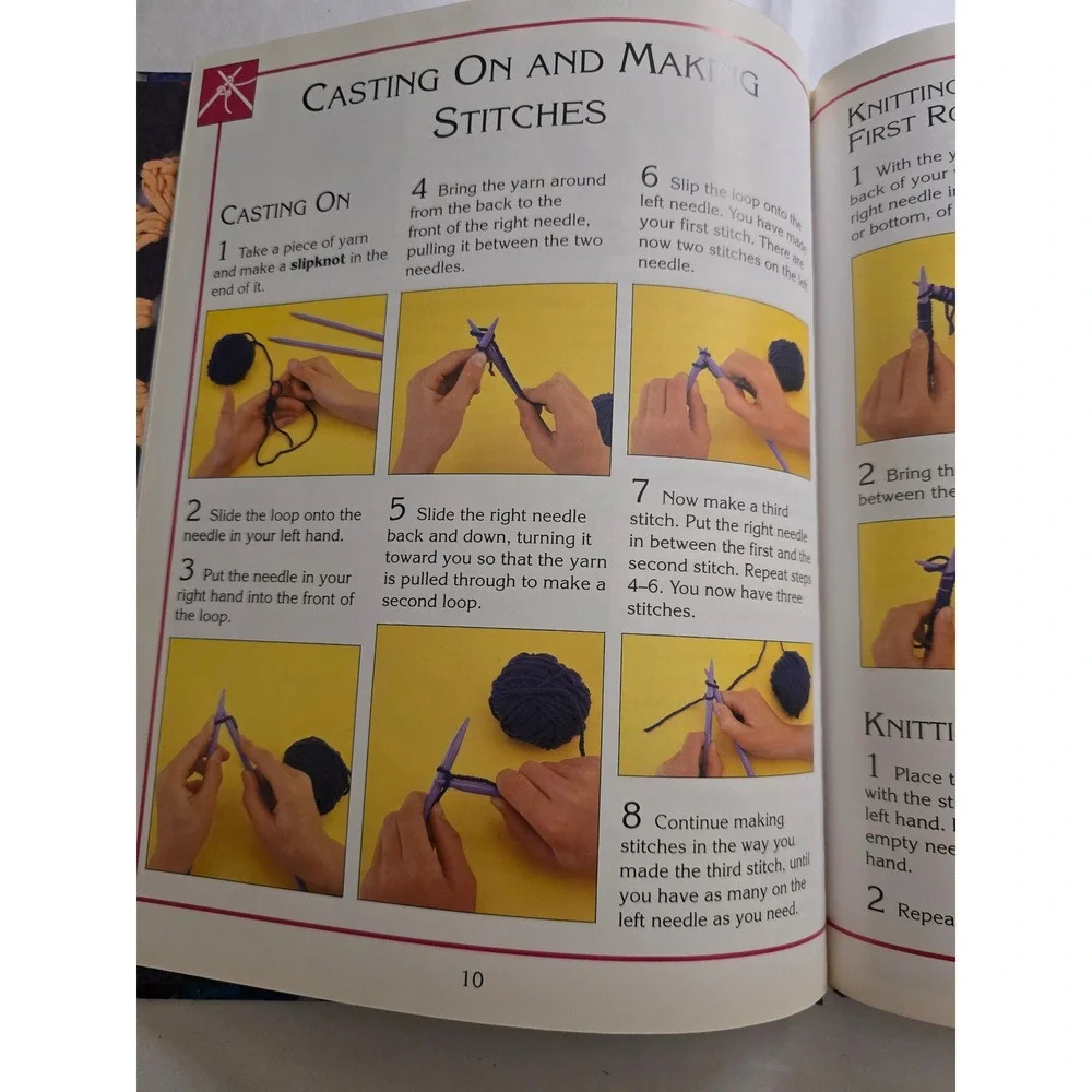 Vintage 1994 Arts & Crafts Knitting and Crochet Susie O'Reilly Hardcover Book